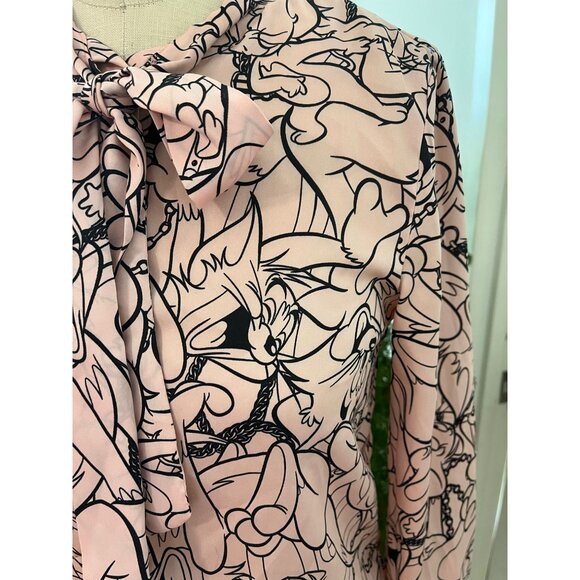 Rare Italian UNITED COLORS OF BENETTON Blouse Tom and Jerry Collab Size XS - Picture 4 of 9